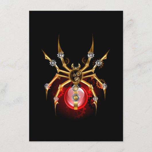 Carte D'accompagnement Araignée en vapeur noire (Devant)
