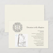Carte D'accompagnement Arbre celtique de la vie Direction Mariage (Devant / Derrière)