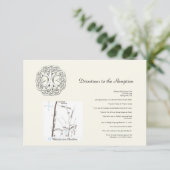 Carte D'accompagnement Arbre celtique de la vie Direction Mariage (Debout devant)