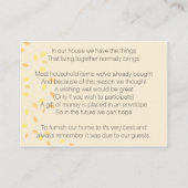 Carte D'accompagnement Arbre d'automne, mariage de automne souhaitant bie (Dos)