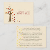 Carte D'accompagnement Arbre d'automne, mariage de automne souhaitant bie (Devant / Derrière)