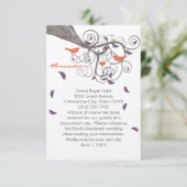 Carte D'accompagnement Arbre de bois d'oeuvre Feuilles pourpres Hébergeme (Debout devant)