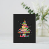 Carte D'accompagnement Arbre de la bibliothèque de joyeux Noël (Debout devant)