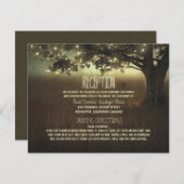 Carte D'accompagnement arbre de lumières réception de mariage rustique (Devant / Derrière)
