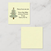 Carte D'accompagnement Arbre de Noël arctique (Devant / Derrière)