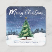 Carte D'accompagnement Arbre de Noël Joyeux cadeau de Noël (Devant)