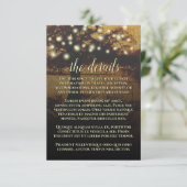 Carte D'accompagnement Arbre de parchemin rustique et lumières Détails du (Debout devant)