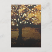 Carte D'accompagnement Arbre de parchemin rustique et lumières Détails du (Dos)