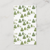 Carte D'accompagnement Arbre de pin aquarelle Merry Little Baby Shower (Dos)