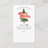 Carte D'accompagnement Arbre de pin aquarelle Merry Little Baby Shower (Devant)