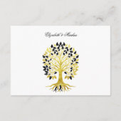 Carte D'accompagnement Arbre d'or de la vie Mariage sophistiqué intempore (Dos)
