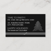 Carte D'accompagnement Arbre festif - Argent - Billet de fête de Noël (Dos)