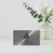 Carte D'accompagnement Arbre festif - Argent - Billet de fête de Noël (Debout devant)