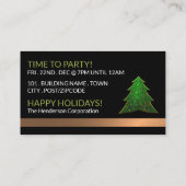 Carte D'accompagnement Arbre festif - Or Rose - Billet de fête de Noël (Dos)