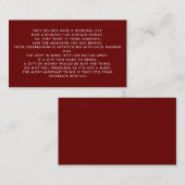 Carte D'accompagnement Arbre monétaire / Envoi d'invitation de bien d'att (Devant / Derrière)