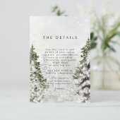 Carte D'accompagnement arbres d'hiver rustiques informations sur le maria (Debout devant)