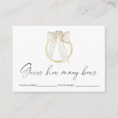 Carte D'accompagnement Arc à anneau Combien d'arcs jeu de mariée (Devant)
