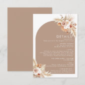 Carte D'accompagnement Arc à fleurs séchées du désert Pampas Terracotta D (Devant / Derrière)