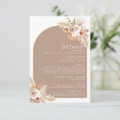 Carte D'accompagnement Arc à fleurs séchées du désert Pampas Terracotta D (Debout devant)