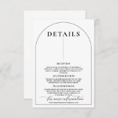 Carte D'accompagnement Arc Chic Moderne Design Élégant (Devant / Derrière)