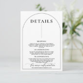 Carte D'accompagnement Arc Chic Moderne Design Élégant (Debout devant)