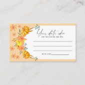 Carte D'accompagnement Arc citrouille Date idées nuit \ Date pot (Devant)