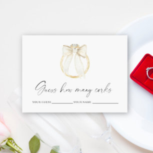 Carte D'accompagnement Arc d'anneau Combien de bouchons jeu de mariage