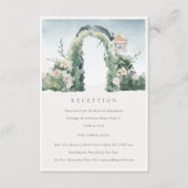 Carte D'accompagnement Arc de jardin fleuri Réception de mariage botaniqu (Devant)