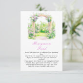 Carte D'accompagnement Arc de mariage floral printanier Caisse de Noces (Debout devant)