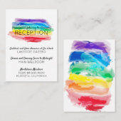 Carte D'accompagnement Arc en arc-en-ciel Boîtier de réception de mariage (Devant / Derrière)