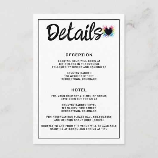 Carte D'accompagnement Arc-en-ciel (Devant)