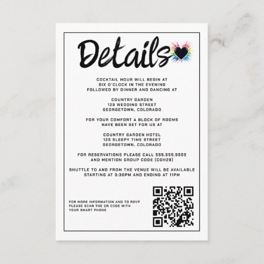 Carte D'accompagnement Arc-en-ciel (Devant)