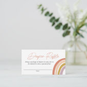 Carte D'accompagnement Arc-en-ciel Boho bleu rose Baby shower rabat (Debout devant)