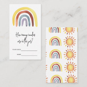 Carte D'accompagnement Arc-en-ciel Combien de bonbons sont dans le pot