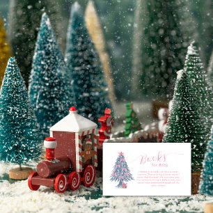 Carte D'accompagnement Arc en ciel d'hiver Rose Fête Prénatale de Bébé Li