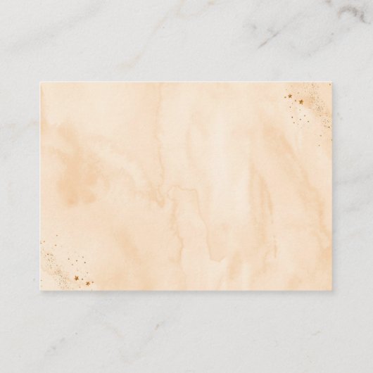 Carte D'accompagnement Arc-en-ciel Neutre Baby shower or Raffin (Dos)