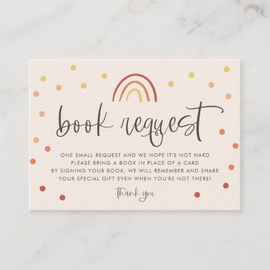 Carte D'accompagnement Arc-en-ciel rose Vierge Apporter Une Demande De Li (Devant)