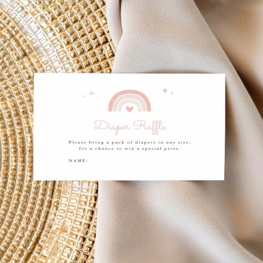 Carte D'accompagnement Arc en ciel Star Boho rose Baby shower Déchets Raf