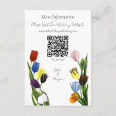 Carte D'accompagnement Arc-en-ciel vibrant minimaliste Tulipe LGBTQ+ (Dos)