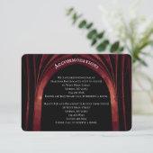 Carte D'accompagnement Arc gothique Mariage élégant Noir Noir Noir Rouge (Debout devant)