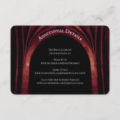 Carte D'accompagnement Arc gothique Mariage élégant Noir Noir Noir Rouge (Dos)