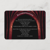 Carte D'accompagnement Arc gothique Mariage élégant Noir Noir Noir Rouge (Devant)