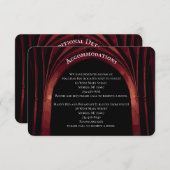 Carte D'accompagnement Arc gothique Mariage élégant Noir Noir Noir Rouge (Devant / Derrière)