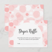 Carte D'accompagnement Arc rose Polka Dot Fille Baby shower Déchets Raffl (Devant / Derrière)