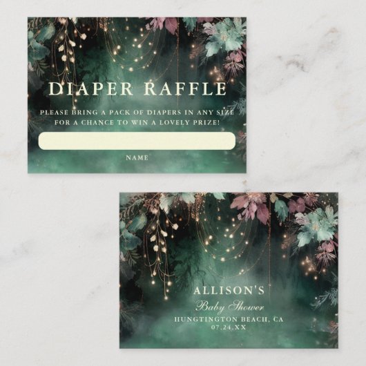 Carte D'accompagnement Arc vert de la forêt enchâssée de caleçon (Devant / Derrière)