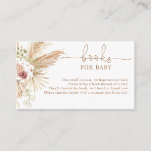 Carte D'accompagnement Arch moderne Boho Pampas Livres en herbe pour bébé