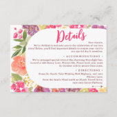 Carte D'accompagnement Arche à arc fleuri clair bohème détails mariage (Devant)