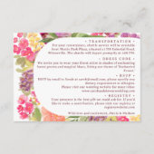 Carte D'accompagnement Arche à arc fleuri clair bohème détails mariage (Dos)