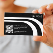 Carte D'accompagnement Arche à bande incurvée noir & blanc Mariage détail