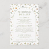 Carte D'accompagnement Arche boho fleurie chaude rustique mariage détails (Devant)